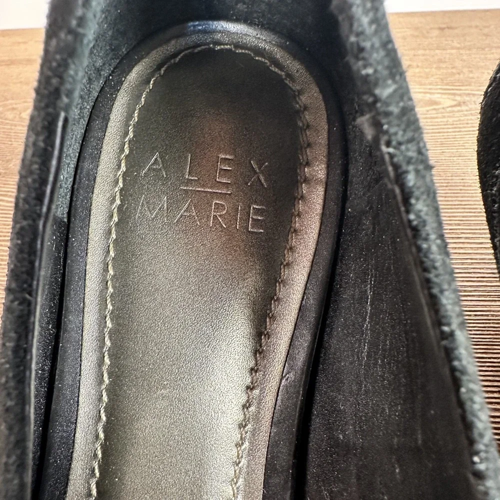 Alex Marie Heeled Loafers Womens 8.5 M Horse Bit Buckle Reptile Snake Old Money